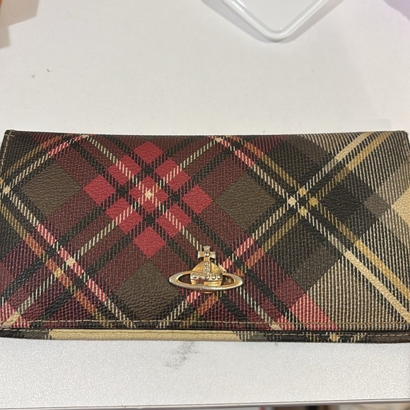 Vivienne Westwood Tartan Long Wallet in Box - Picture 10 of 11